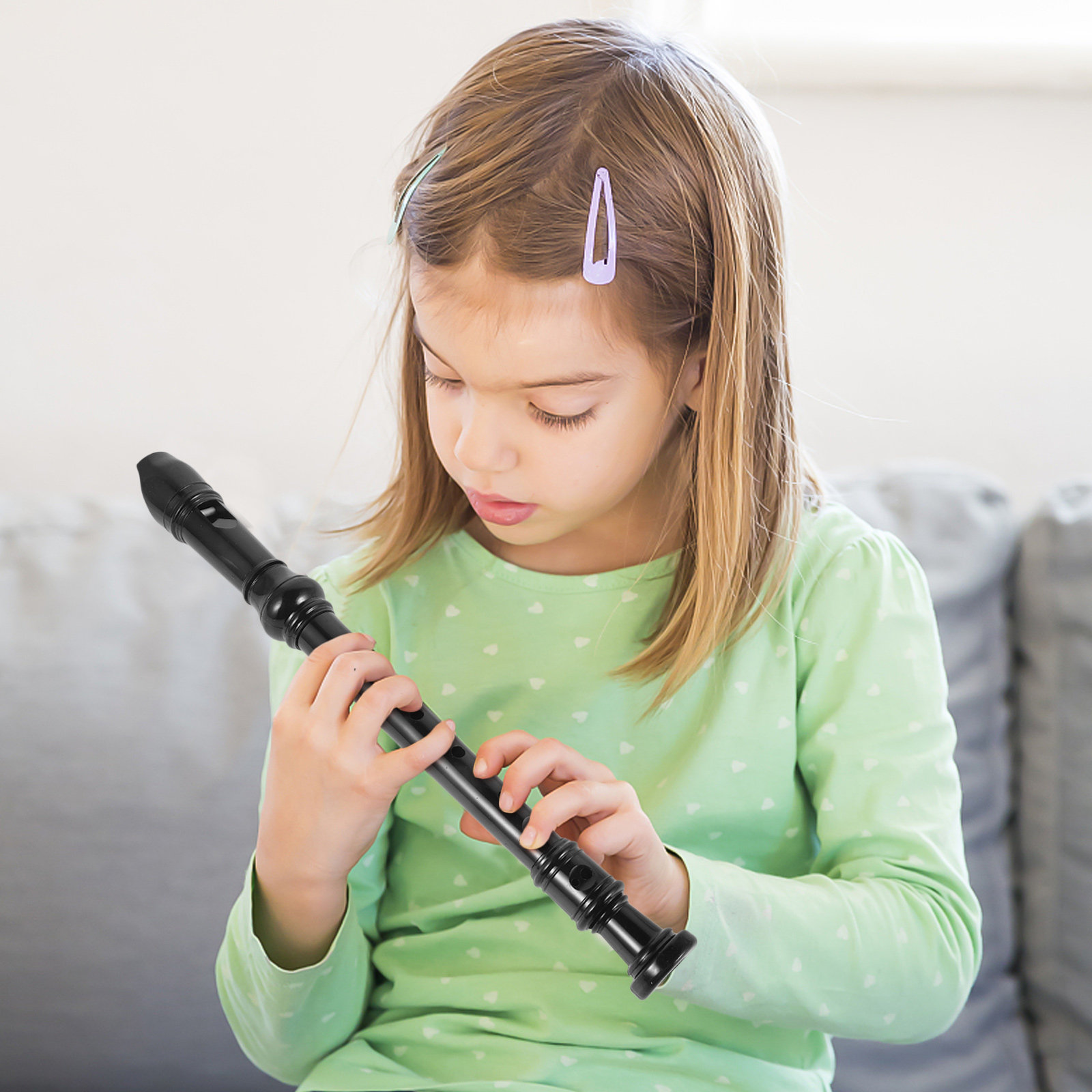 8 Hole Black Transparent ABS R - Soprano Recorder Plastic 评论和价格