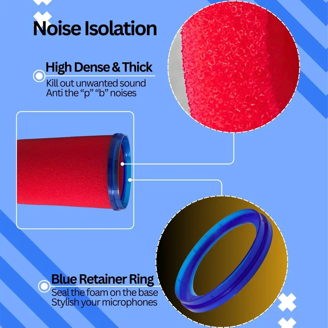 Red Soundproof Foam Mic Cover  - Shure Mic Mv7 评论和价格