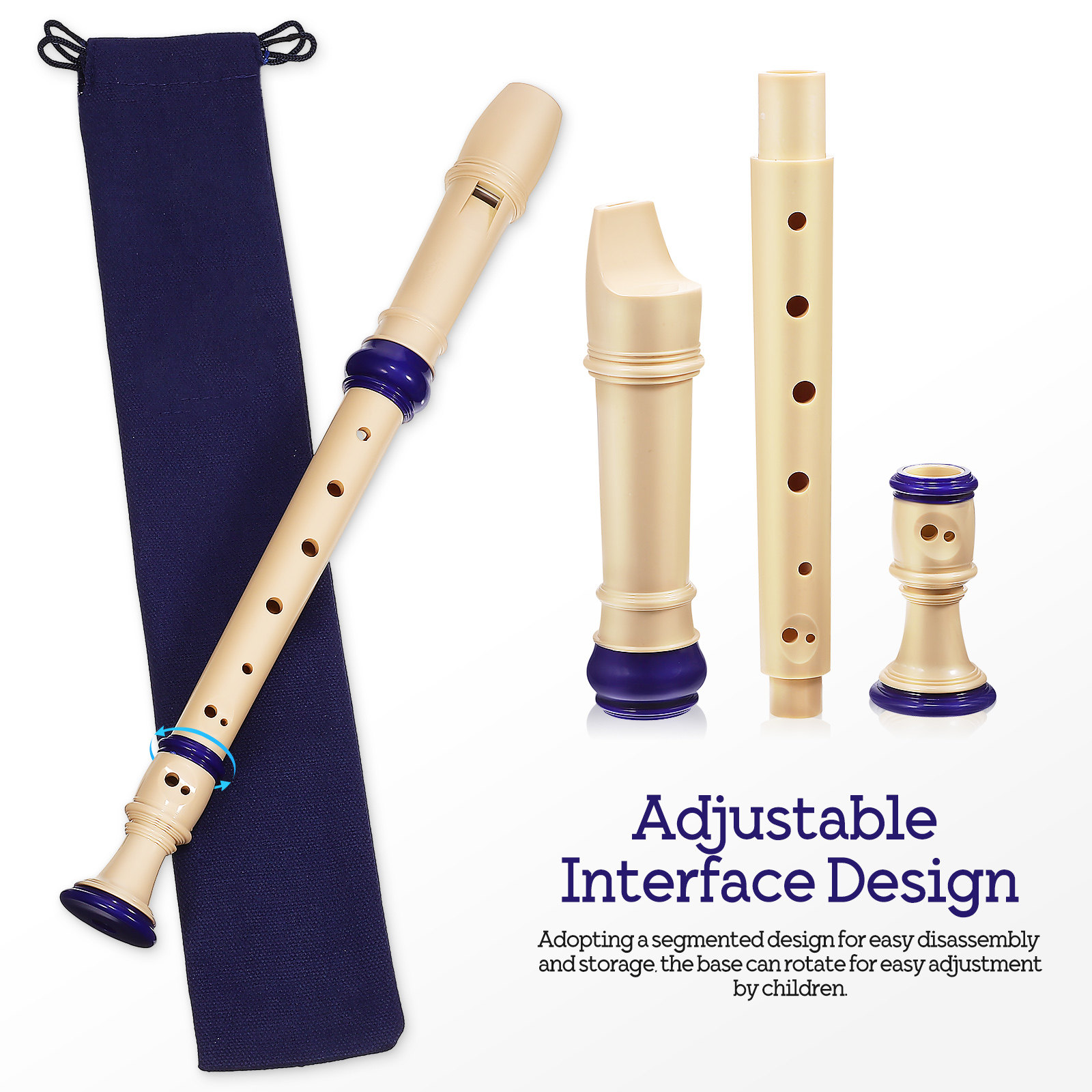2Pcs Soprano Recorder 8 Holes  - Soprano Recorder Plastic 评论和价格