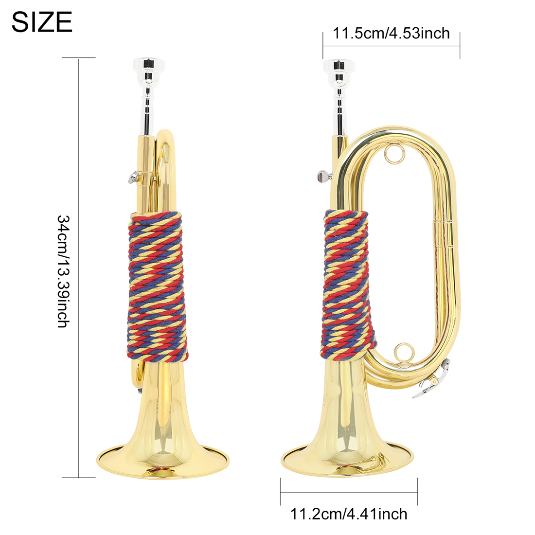 Bb Mini Bugle Trumpet Brass Go - Musical Instrument Bugle 评论和价格