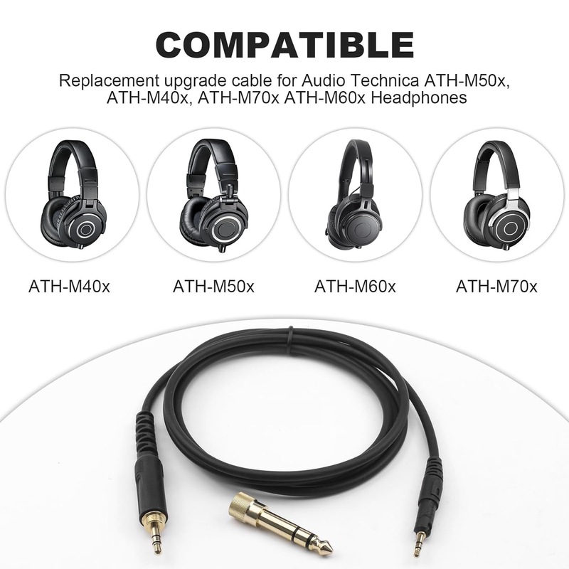 Coiled Audio Cable Replacement - Audio Technica Headphone Ath-M50X 评论和价格